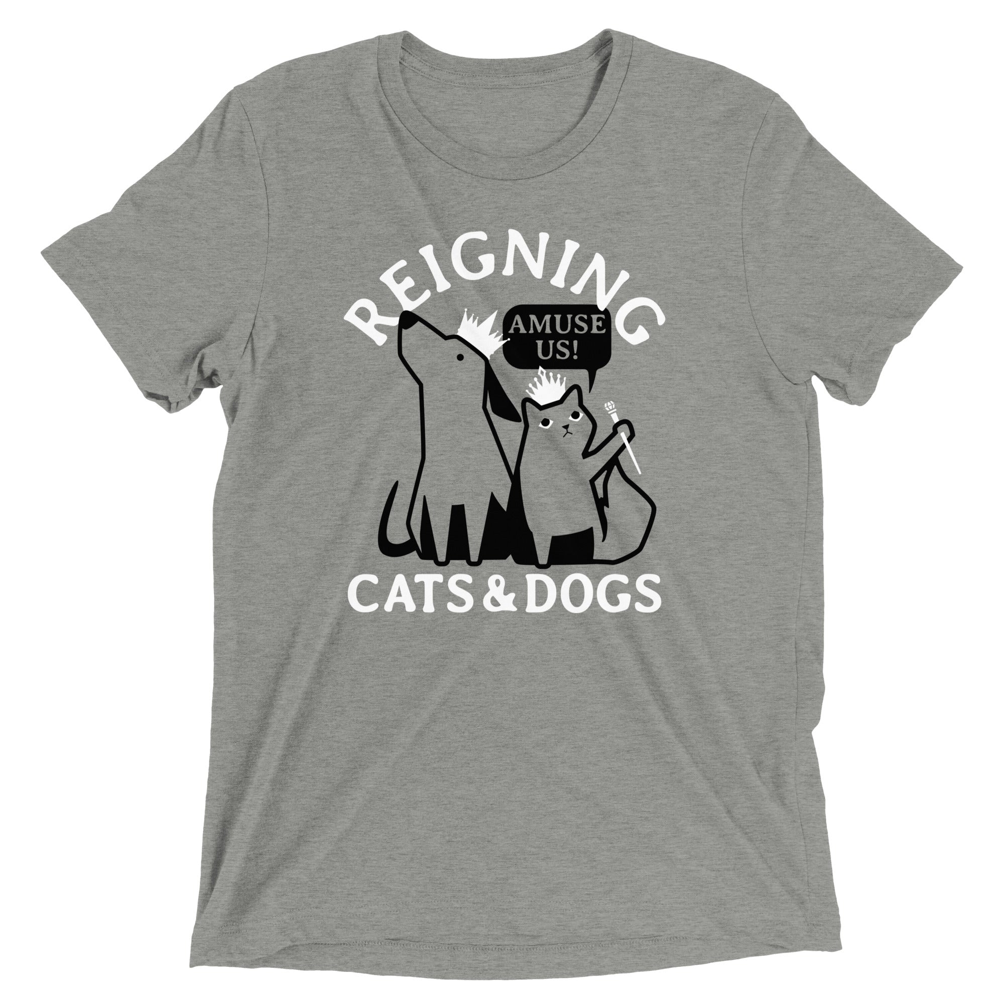 Reigning Cats And Dogs Men's Tri-Blend - Adult & Kids T-Shirts, Sweatshirts & Hoodies apparel design preview 1