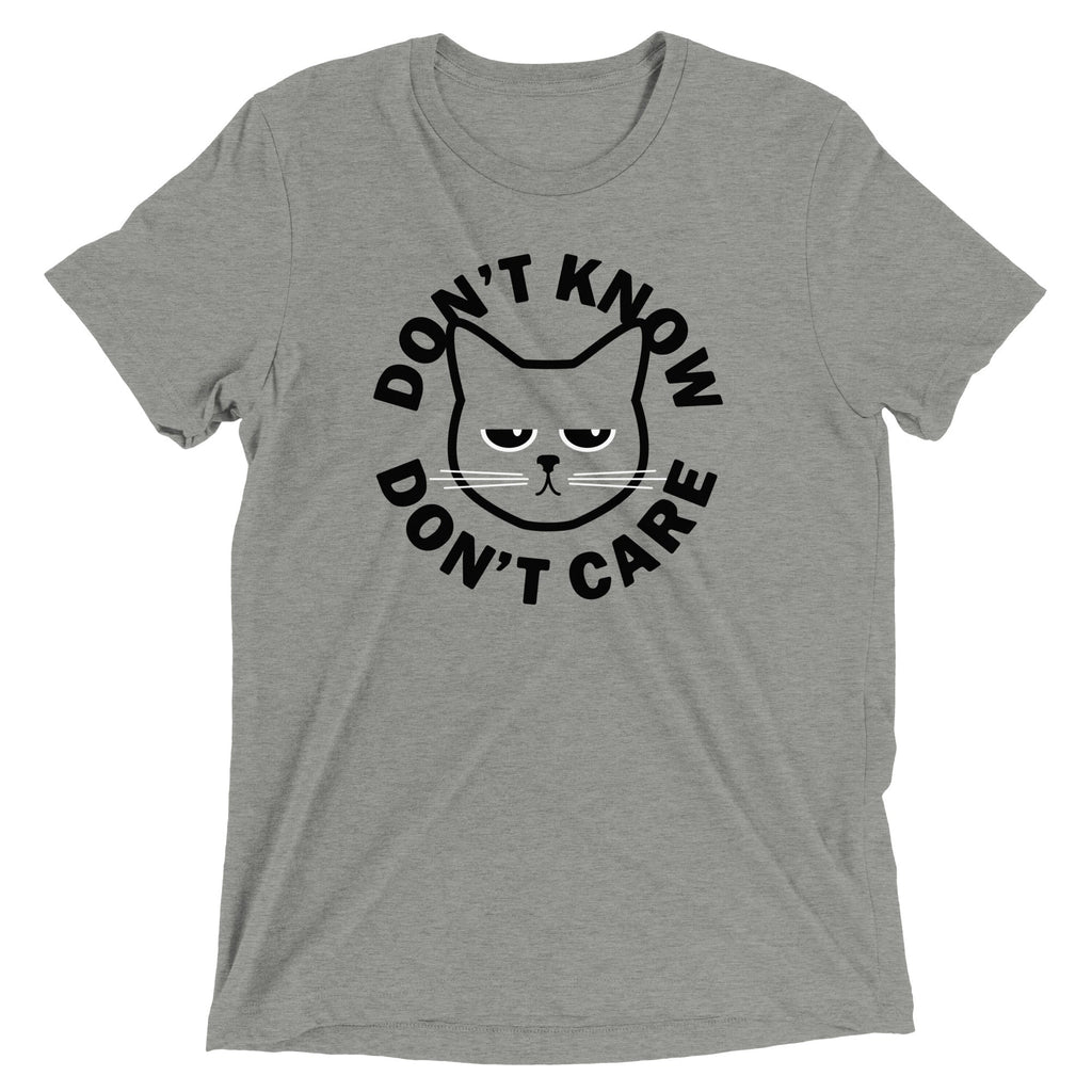 Don't Know Care Men's Tri-Blend - Adult & Kids T-Shirts, Sweatshirts & Hoodies apparel design preview 1
