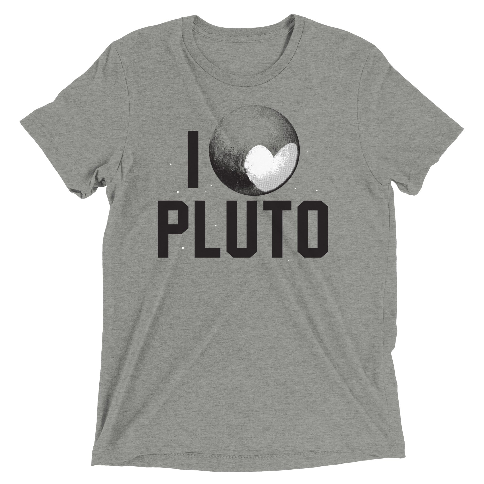 I Heart Pluto Men's Tri-Blend - Adult & Kids T-Shirts, Sweatshirts & Hoodies apparel design preview 1