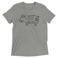 Tasty Pig Cuts Men's Tri-Blend - Adult & Kids T-Shirts, Sweatshirts & Hoodies apparel design preview 1