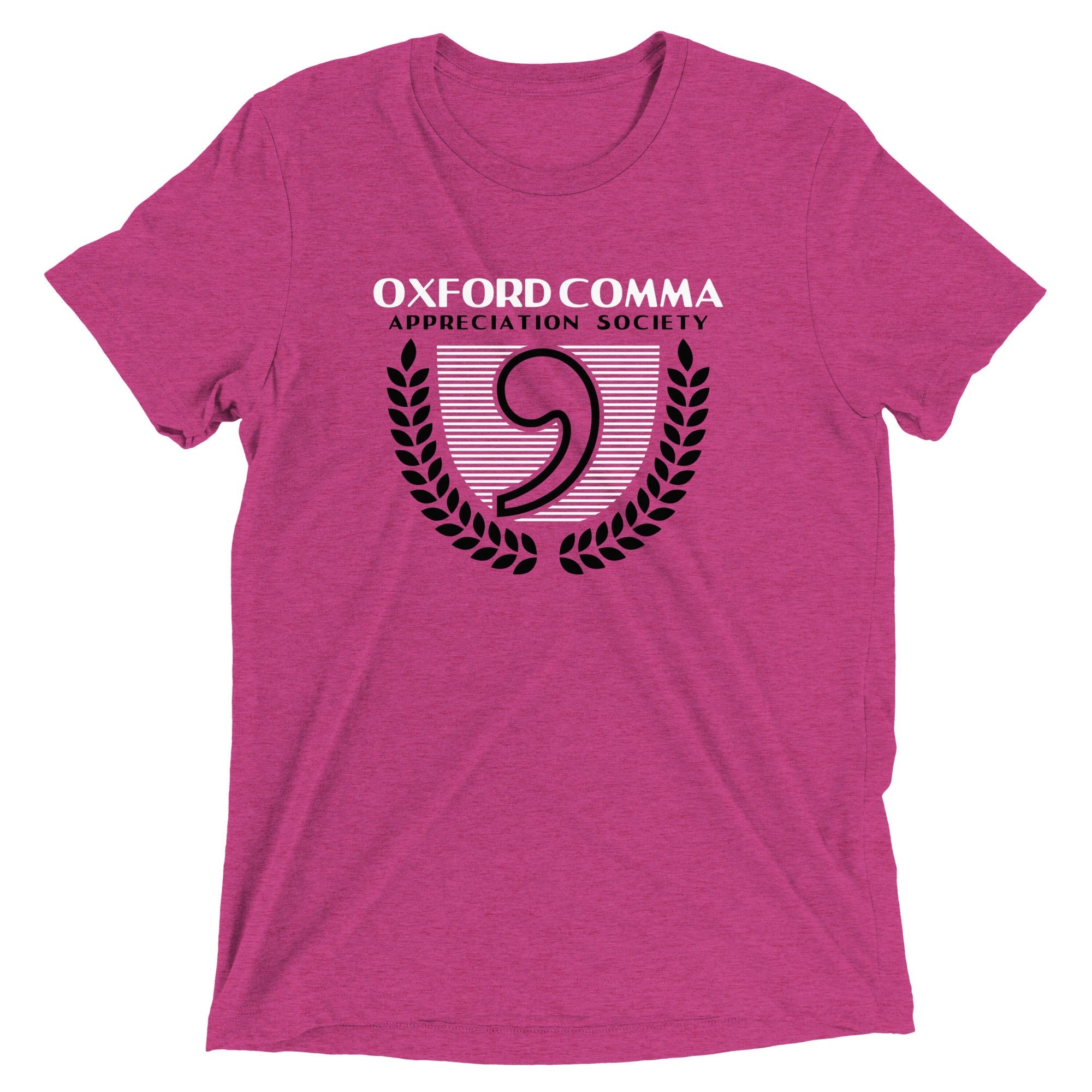 Oxford Comma Appreciation Society Men's Tri-Blend - Adult & Kids T-Shirts, Sweatshirts & Hoodies apparel design preview 1