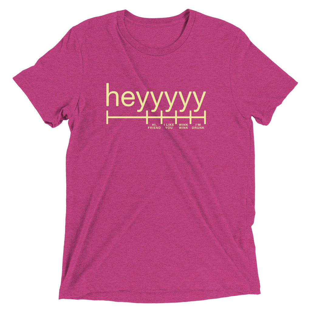 Heyyyyy Men's Tri-Blend - Adult & Kids T-Shirts, Sweatshirts & Hoodies apparel design preview 1