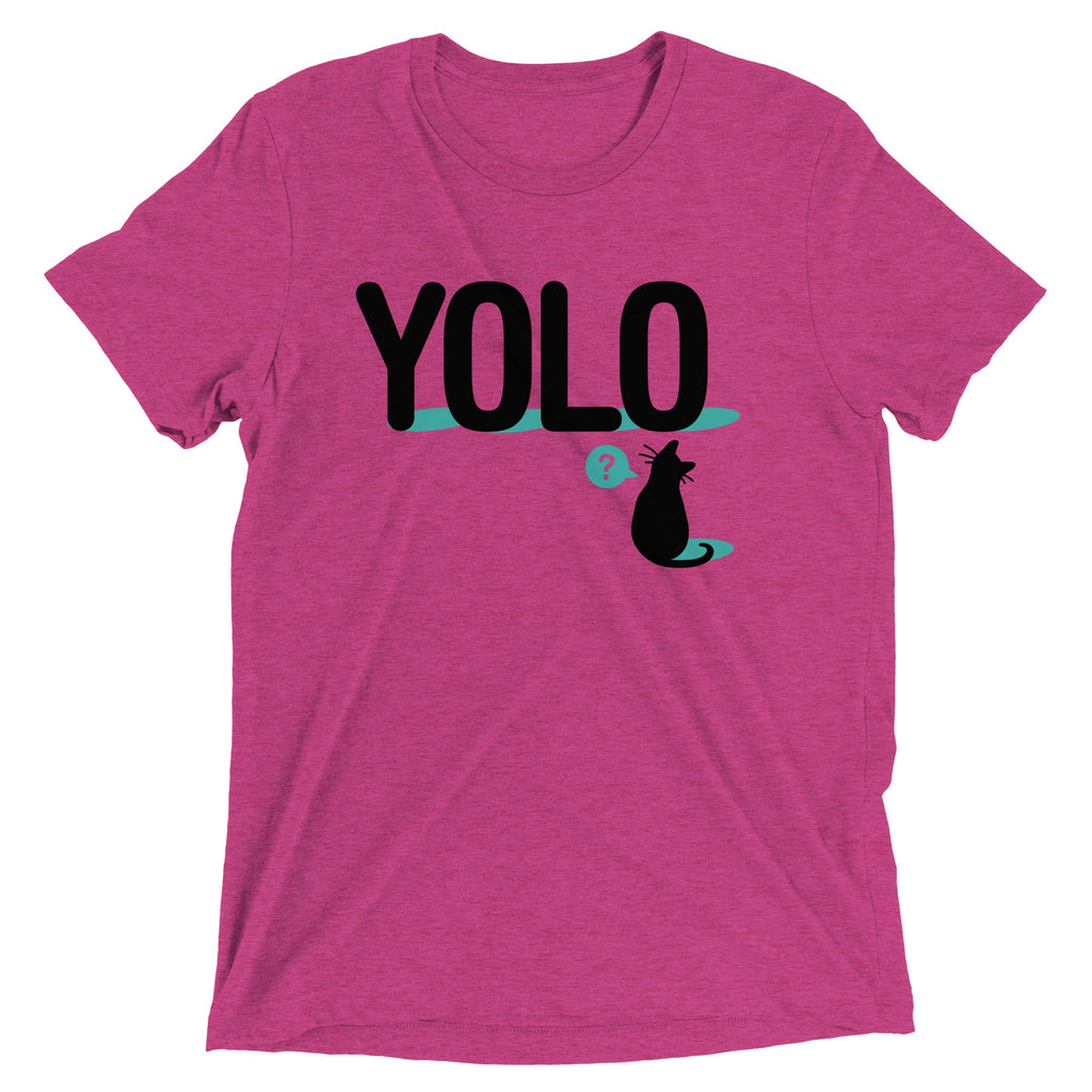 YOLO Cat Men's Tri-Blend - Adult & Kids T-Shirts, Sweatshirts & Hoodies apparel design preview 1