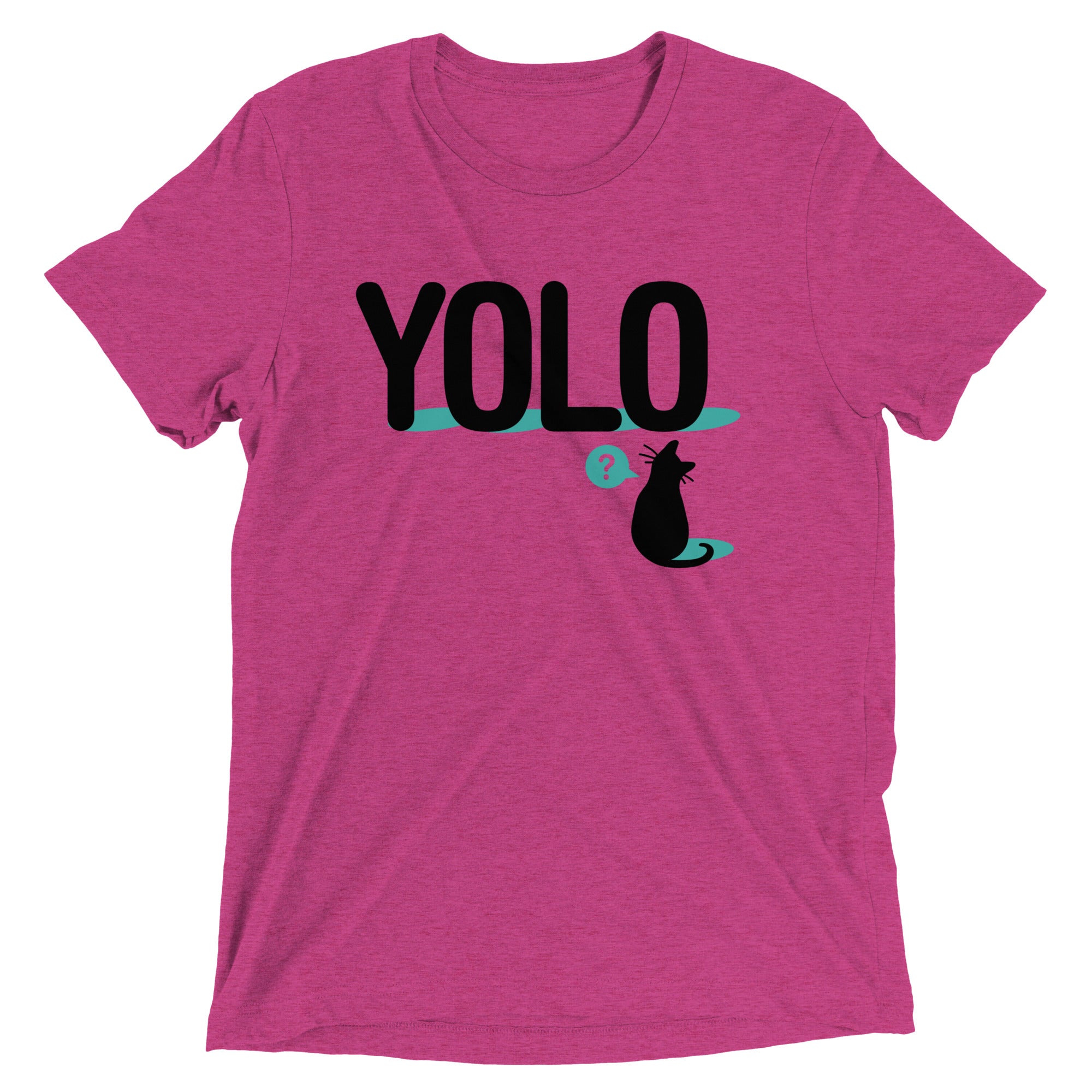 YOLO Cat Men's Tri-Blend - Adult & Kids T-Shirts, Sweatshirts & Hoodies apparel design preview 1