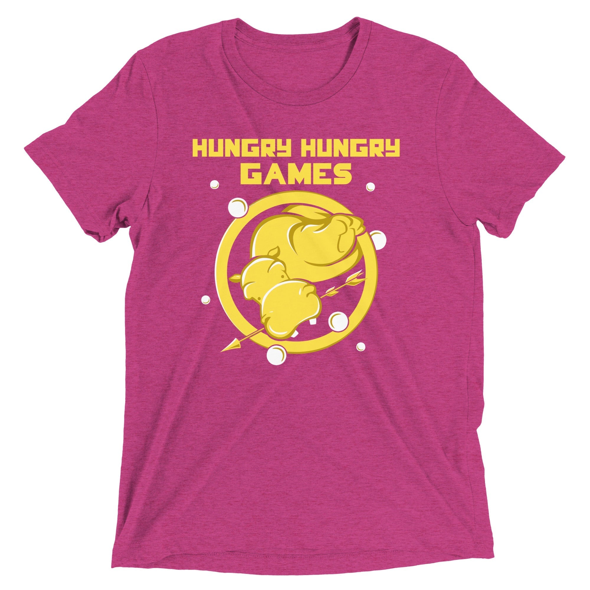 Hungry Games Men's Tri-Blend - Adult & Kids T-Shirts, Sweatshirts & Hoodies apparel design preview 1