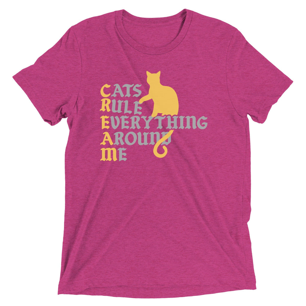 Cats Rule Everything Around Me Men's Tri-Blend - Adult & Kids T-Shirts, Sweatshirts & Hoodies apparel design preview 1