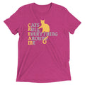 Cats Rule Everything Around Me Men's Tri-Blend - Adult & Kids T-Shirts, Sweatshirts & Hoodies apparel design preview 1