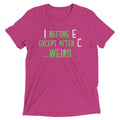 I Before E Except After C Men's Tri-Blend - Adult & Kids T-Shirts, Sweatshirts & Hoodies apparel design preview 1