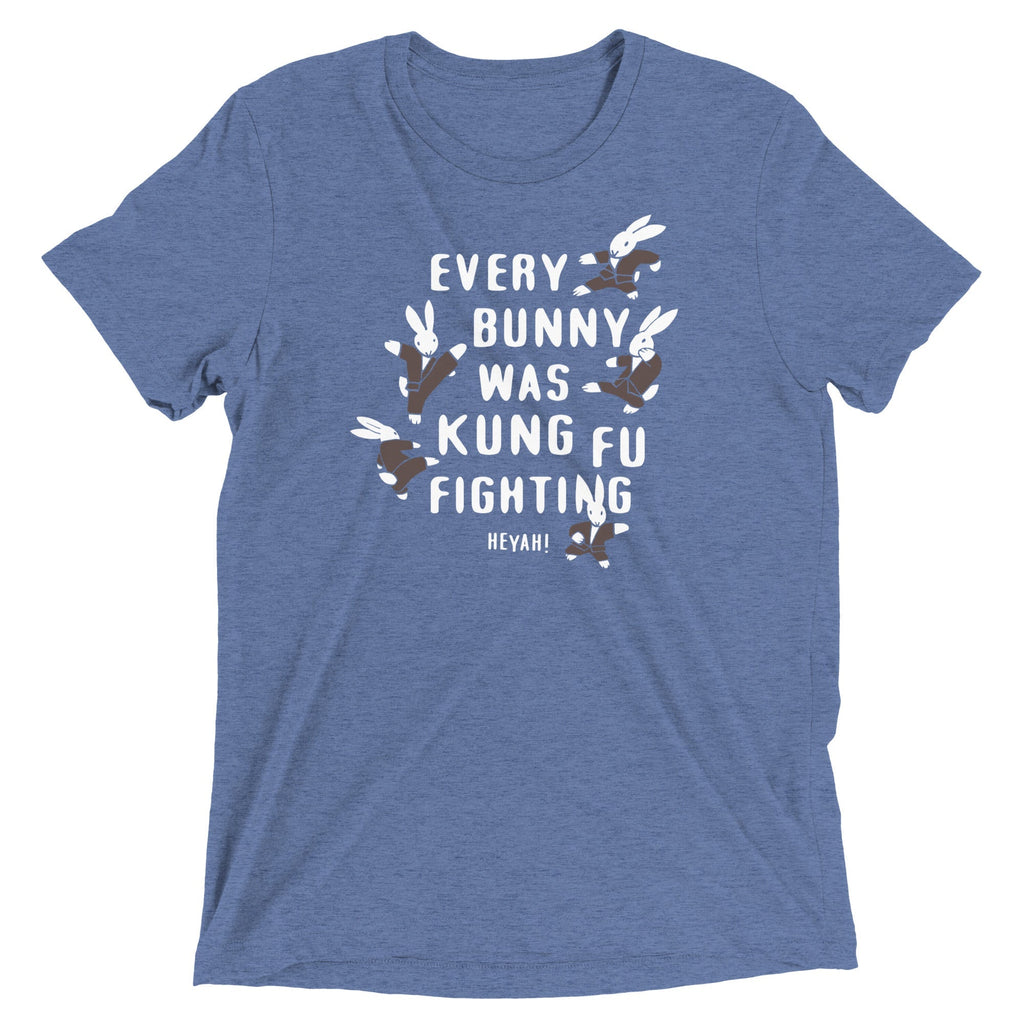 Every Bunny Was Kung Fu Fighting Men's Tri-Blend - Adult & Kids T-Shirts, Sweatshirts & Hoodies apparel design preview 1