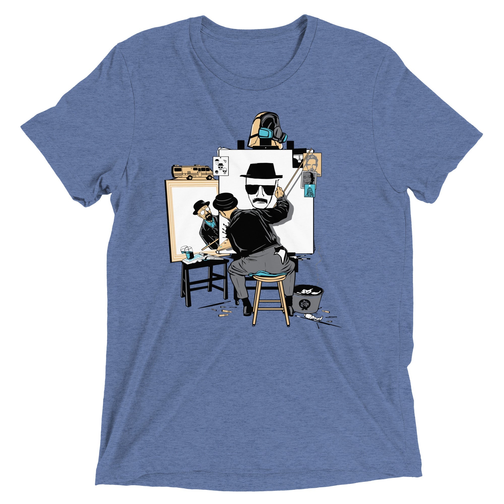 Heisenberg Self Portrait Men's Tri-Blend - Adult & Kids T-Shirts, Sweatshirts & Hoodies apparel design preview 1
