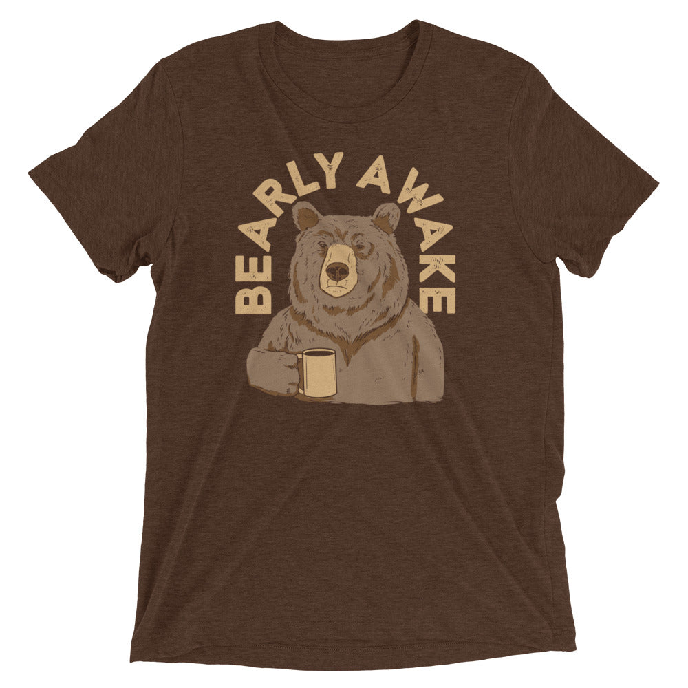 Bearly Awake Men's Tri-Blend - Adult & Kids T-Shirts, Sweatshirts & Hoodies apparel design preview 1