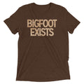 Bigfoot Exists Men's Tri-Blend - Adult & Kids T-Shirts, Sweatshirts & Hoodies apparel design preview 1
