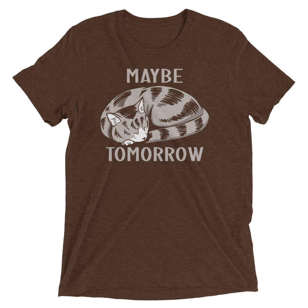 Maybe Tomorrow Men's Tri-Blend - Adult & Kids T-Shirts, Sweatshirts & Hoodies apparel design preview 1