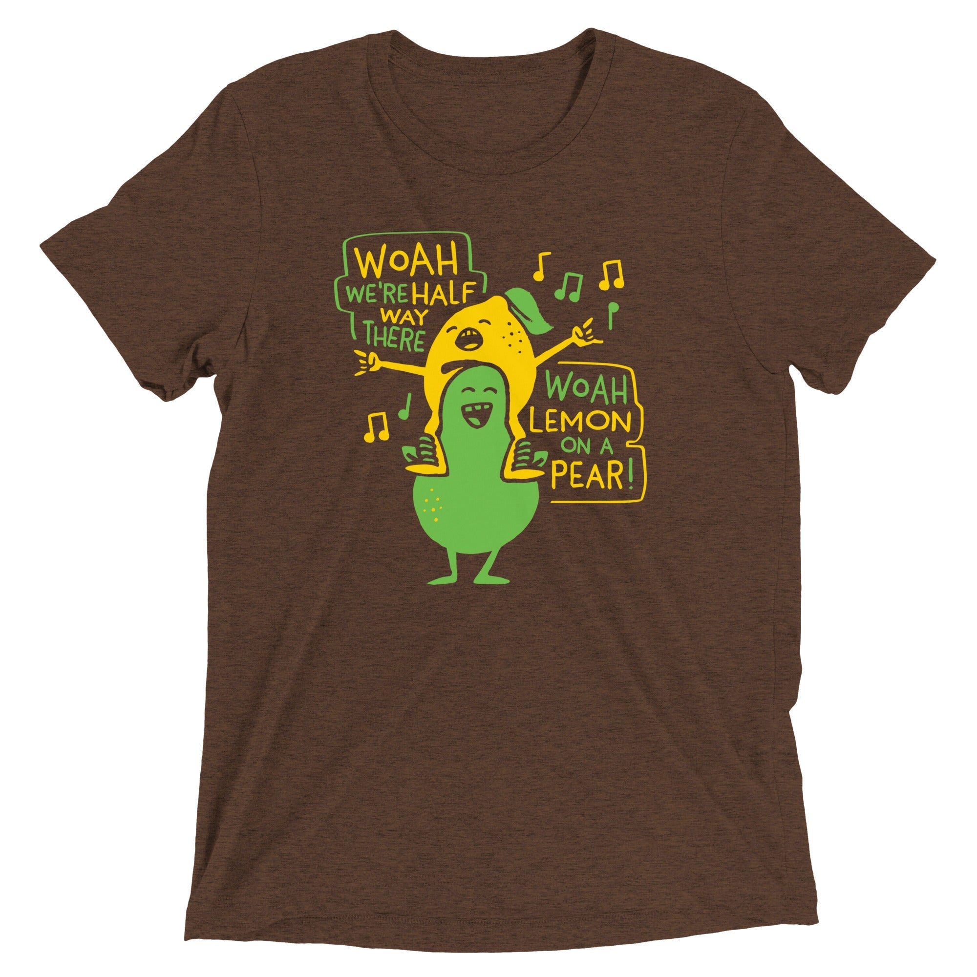 Lemon On A Pear Men's Tri-Blend - Adult & Kids T-Shirts, Sweatshirts & Hoodies apparel design preview 1