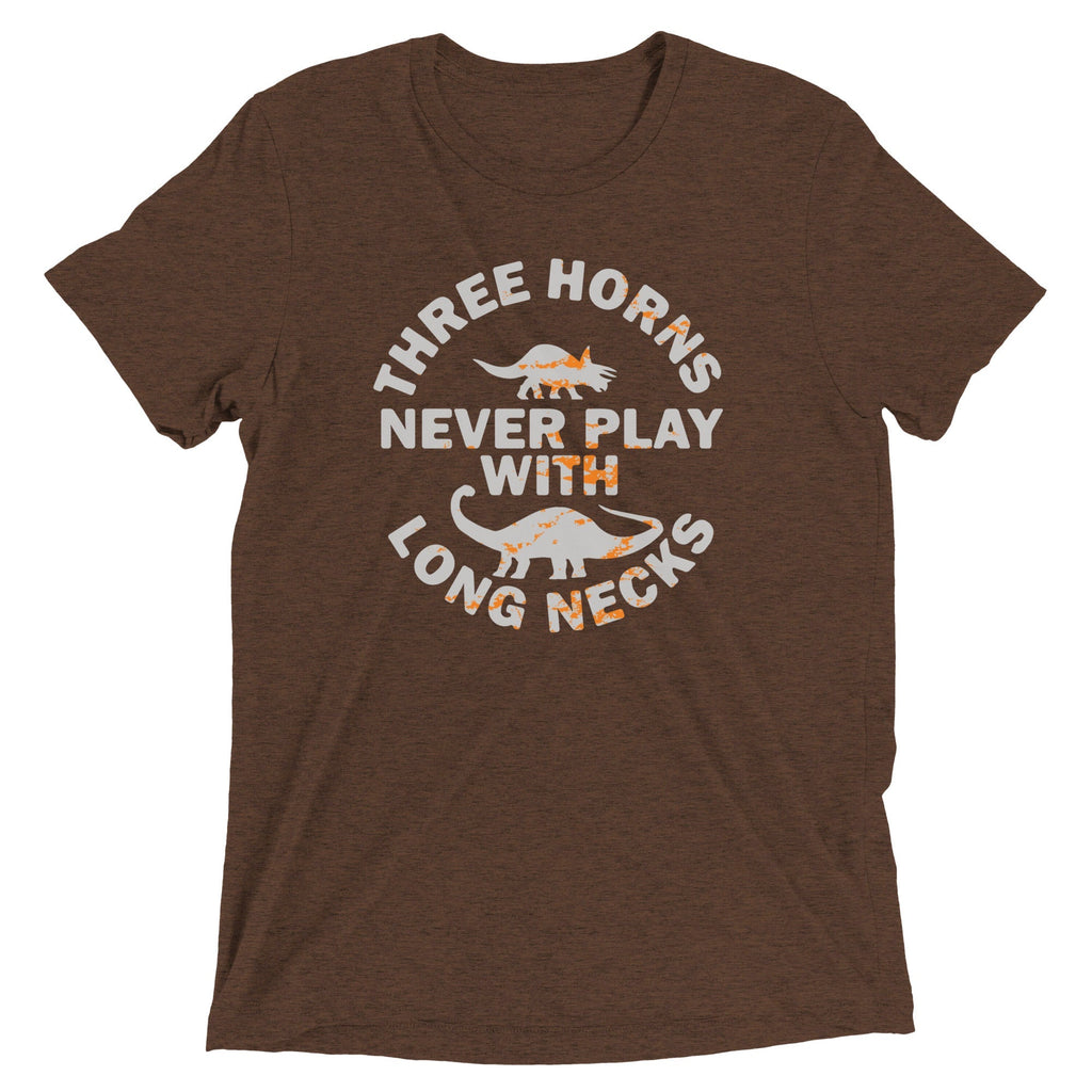 Three Horns Never Play With Long Necks Men's - Adult & Kids T-Shirts, Sweatshirts & Hoodies apparel design preview 1
