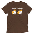 Corgi Sitting And Standing Men's Tri-Blend - Adult & Kids T-Shirts, Sweatshirts & Hoodies apparel design preview 1