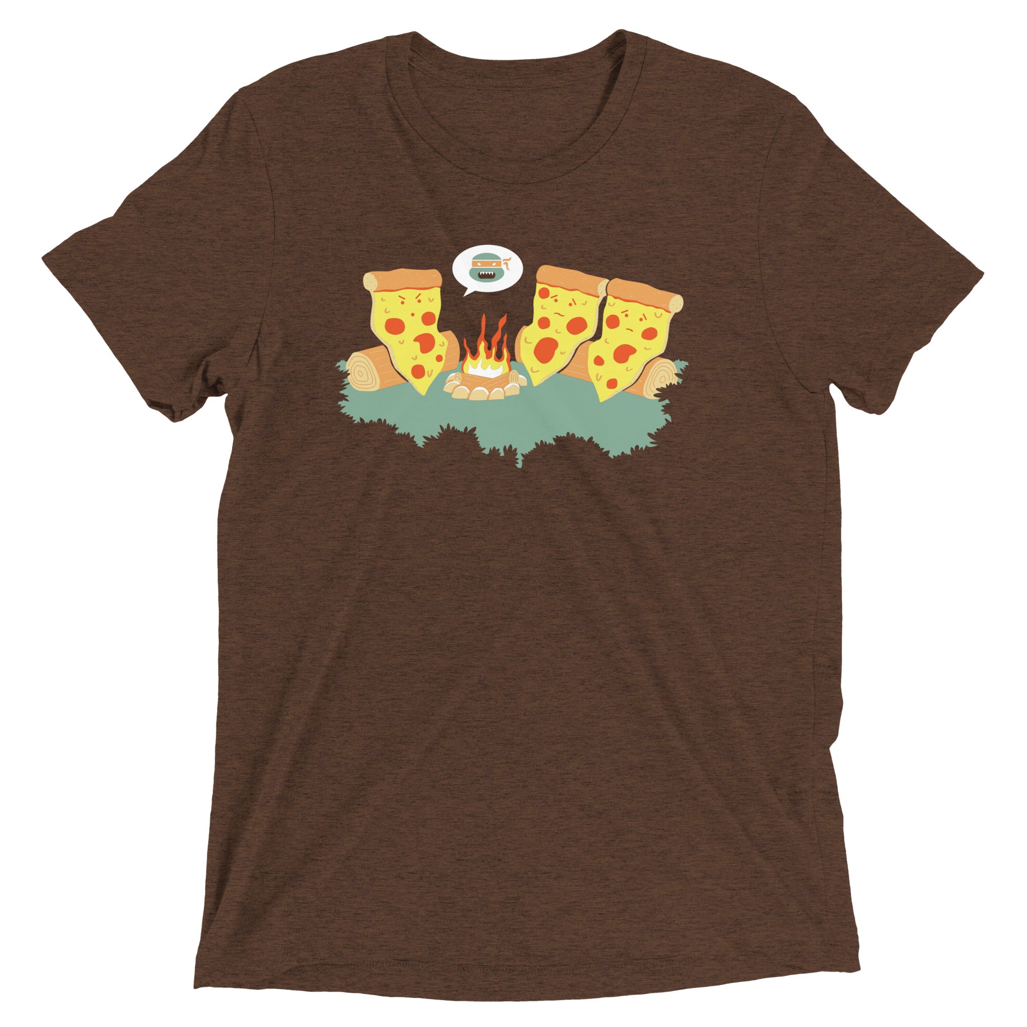 Pizza Campfire Story Men's Tri-Blend - Adult & Kids T-Shirts, Sweatshirts & Hoodies apparel design preview 1