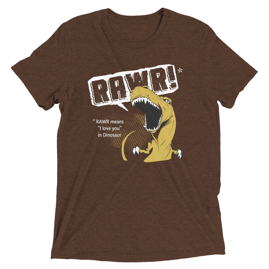 Rawr Means I Love You Men's Tri-Blend - Adult & Kids T-Shirts, Sweatshirts & Hoodies apparel design preview 1