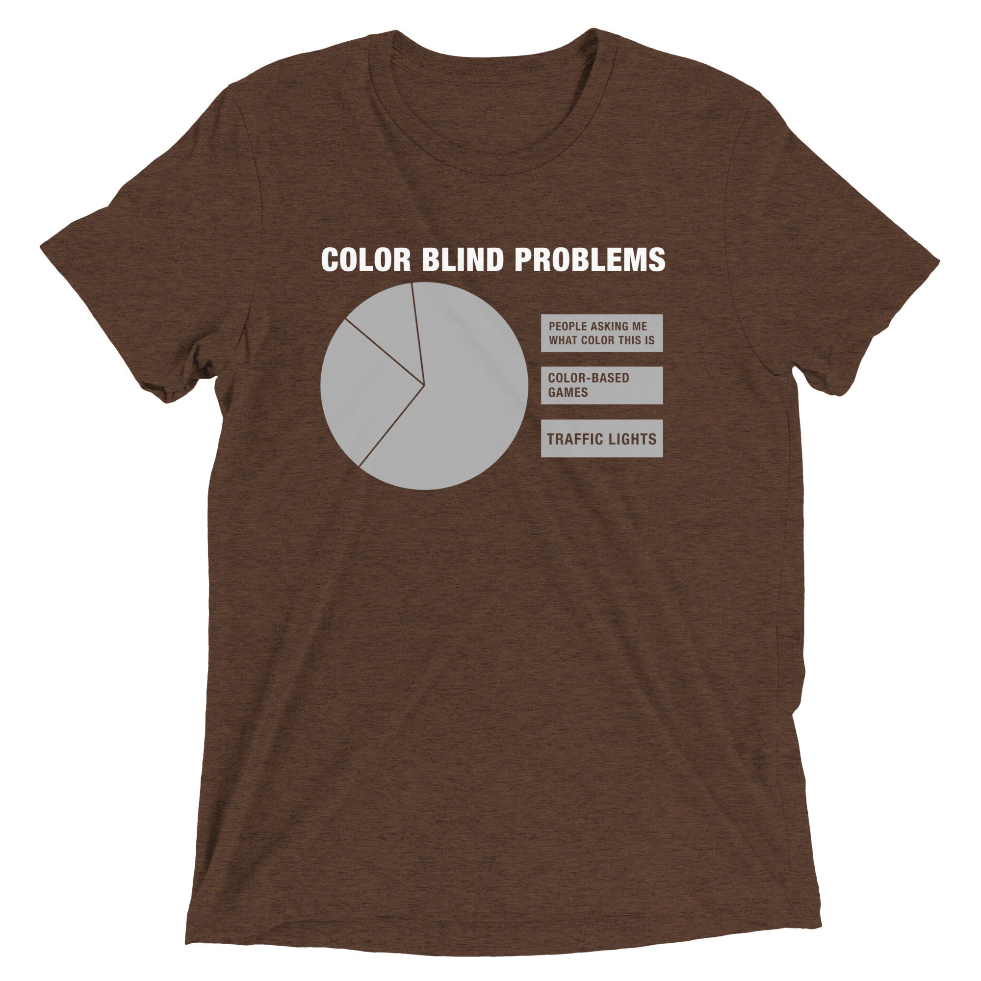 Color Blind Problems Men's Tri-Blend - Adult & Kids T-Shirts, Sweatshirts & Hoodies apparel design preview 1