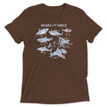 Sharks Of The World Men's Tri-Blend - Adult & Kids T-Shirts, Sweatshirts & Hoodies apparel design preview 1