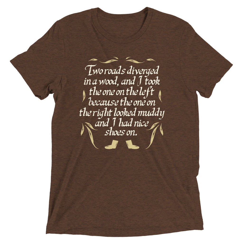 Two Roads Diverged Men's Tri-Blend - Adult & Kids T-Shirts, Sweatshirts & Hoodies apparel design preview 1