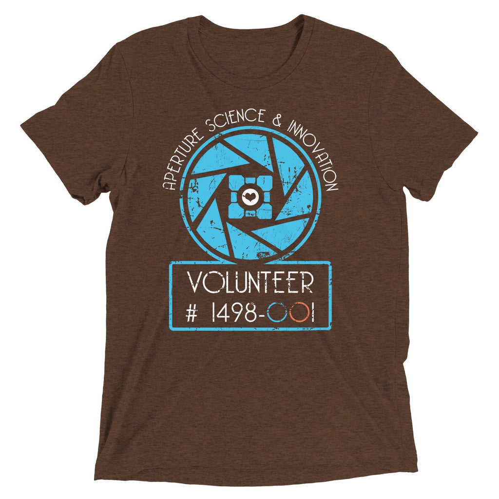 Aperture Science Volunteer Men's Tri-Blend - Adult & Kids T-Shirts, Sweatshirts & Hoodies apparel design preview 1