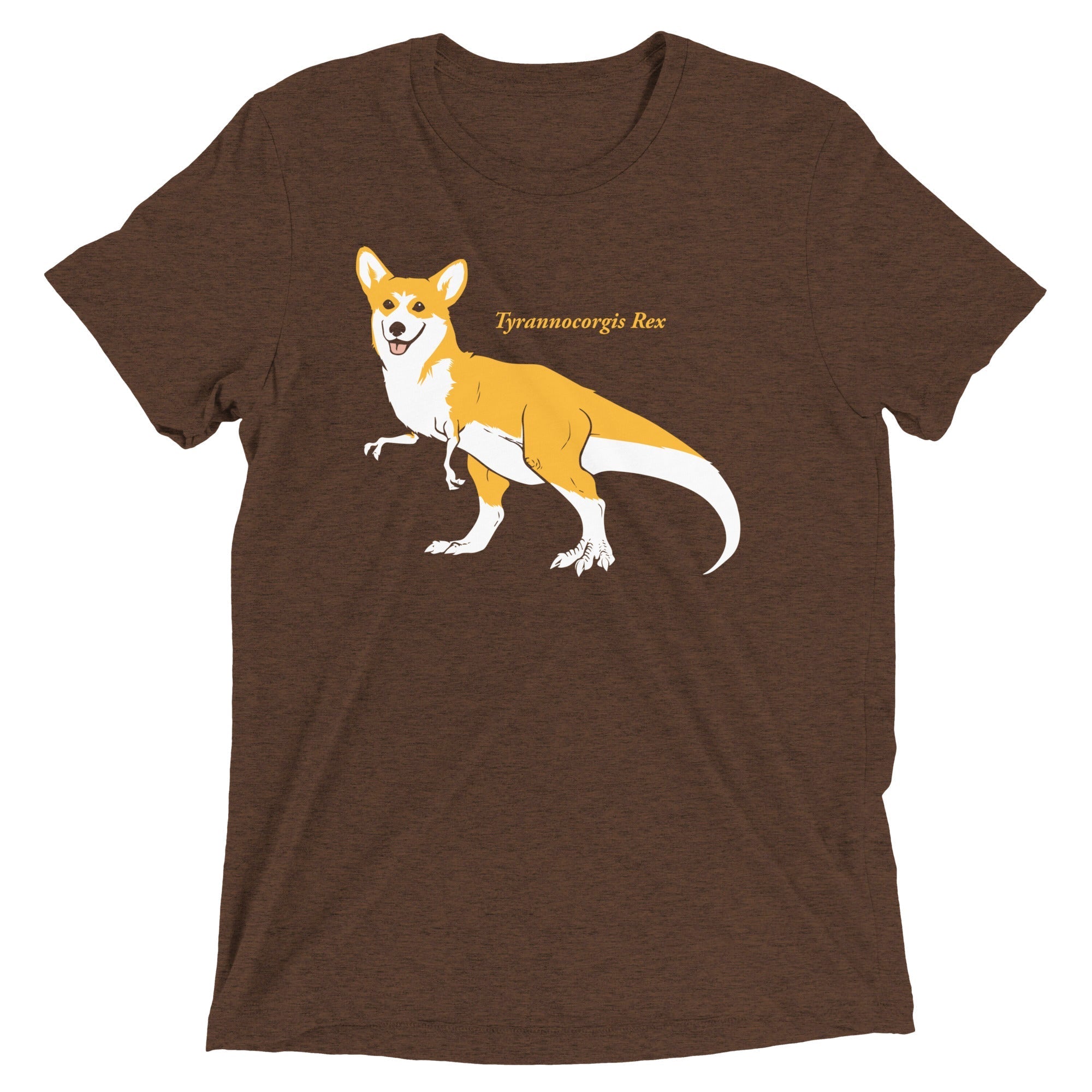 Tyrannocorgis Rex Men's Tri-Blend - Adult & Kids T-Shirts, Sweatshirts & Hoodies apparel design preview 1
