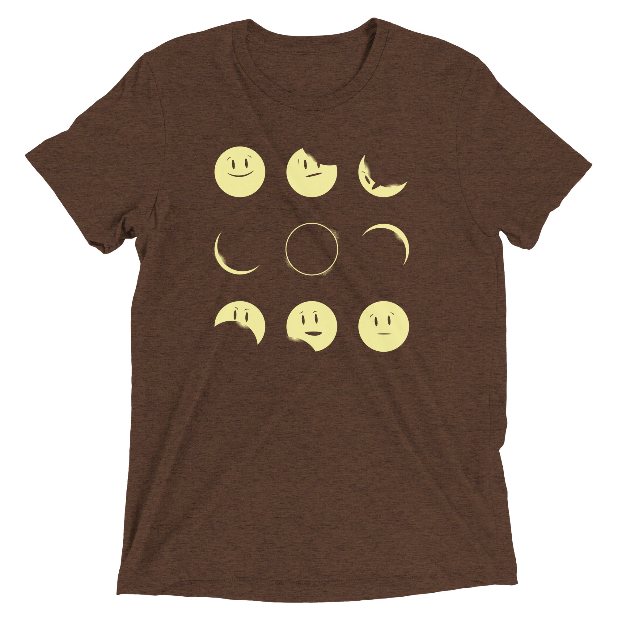 Eclipse Emoji Men's Tri-Blend - Adult & Kids T-Shirts, Sweatshirts & Hoodies apparel design preview 1