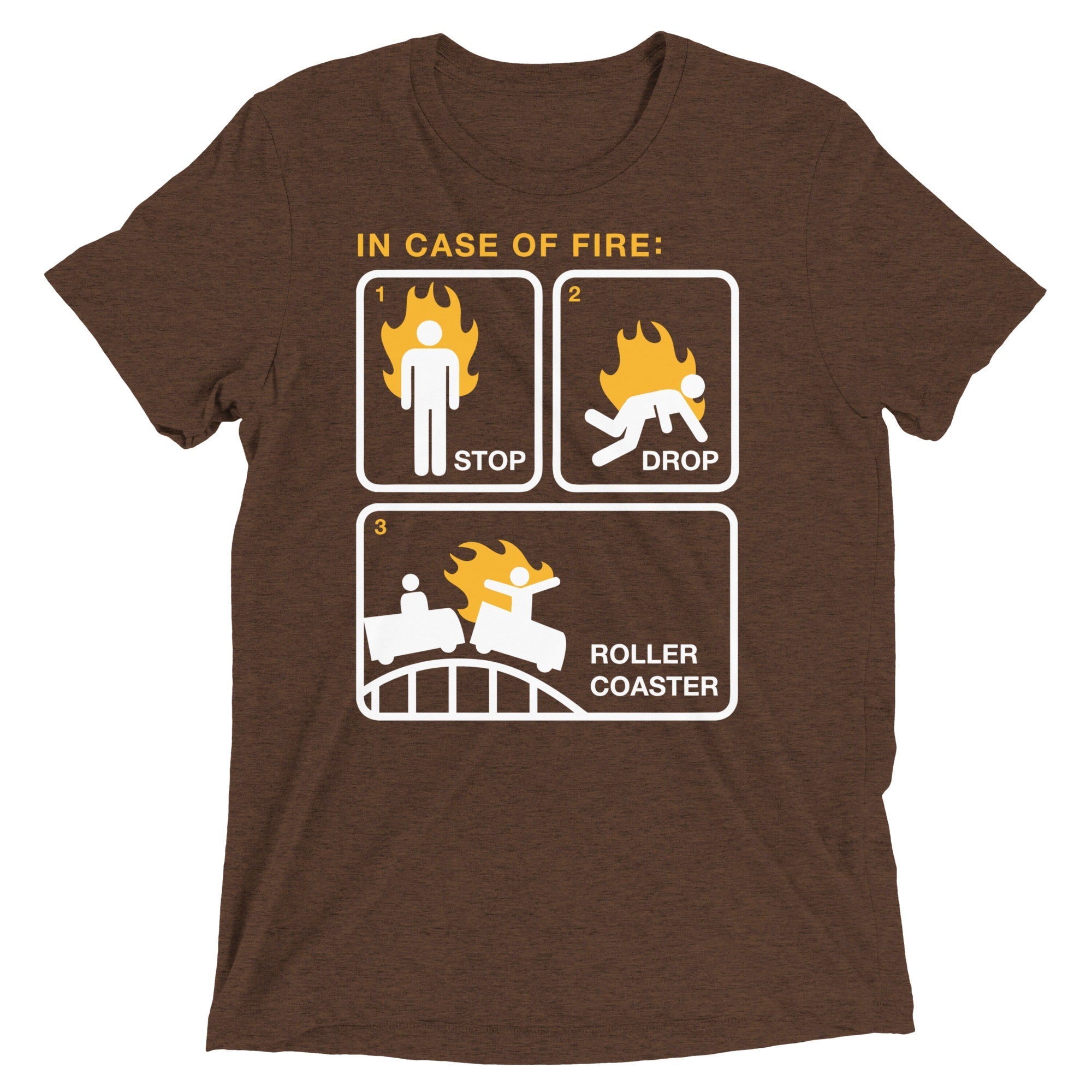 Stop Drop Roller Coaster Men's Tri-Blend - Adult & Kids T-Shirts, Sweatshirts & Hoodies apparel design preview 1
