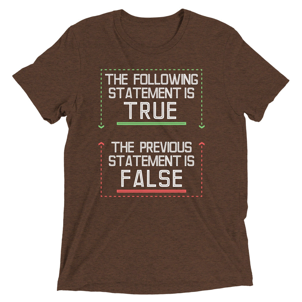 The Following Statement Is True Men's Tri-Blend - Adult & Kids T-Shirts, Sweatshirts & Hoodies apparel design preview 1
