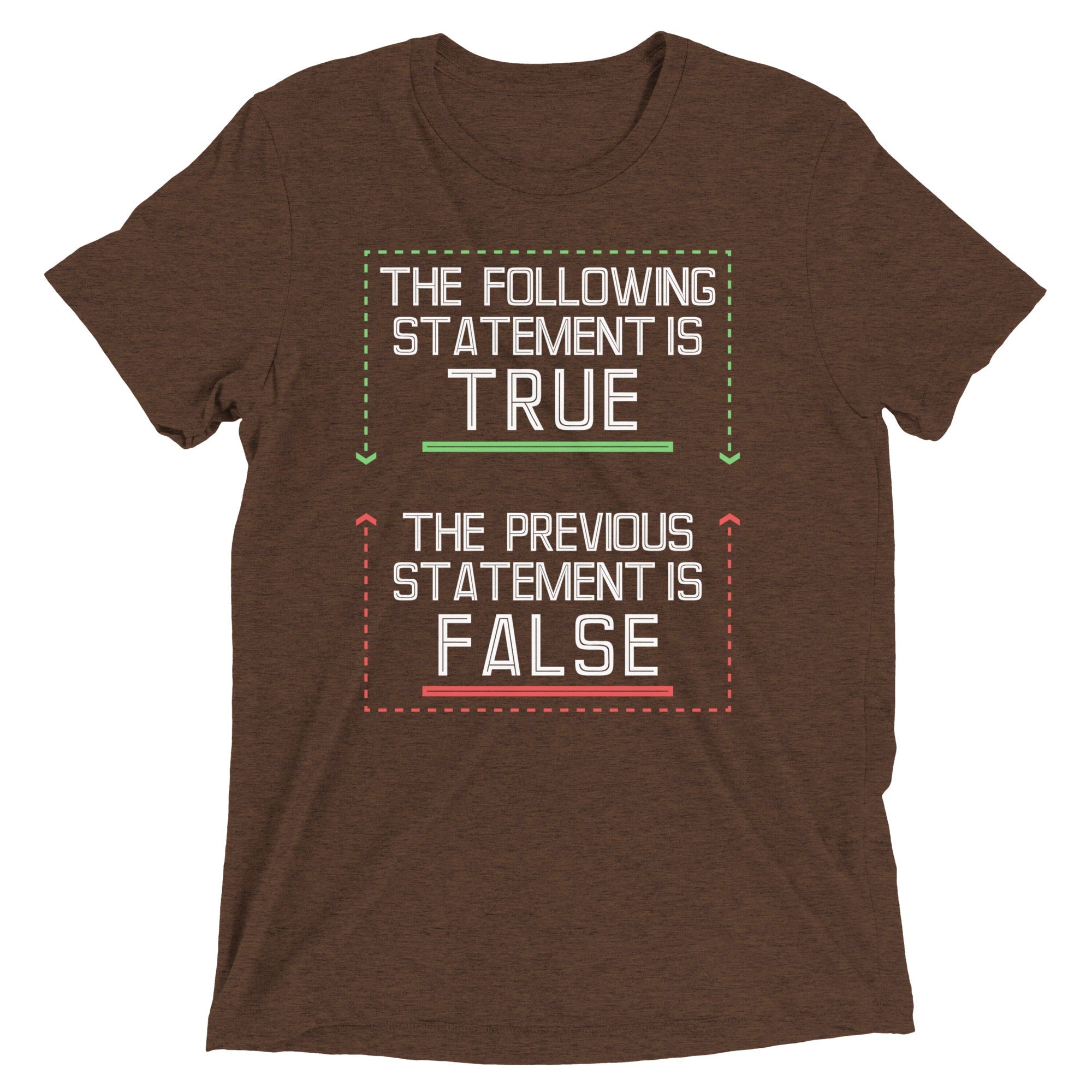 The Following Statement Is True Men's Tri-Blend - Adult & Kids T-Shirts, Sweatshirts & Hoodies apparel design preview 1