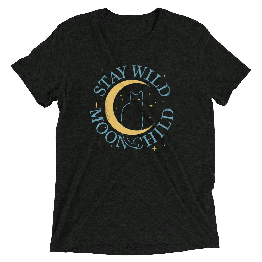 Stay Wild Moon Child Men's Tri-Blend - Adult & Kids T-Shirts, Sweatshirts & Hoodies apparel design preview 1