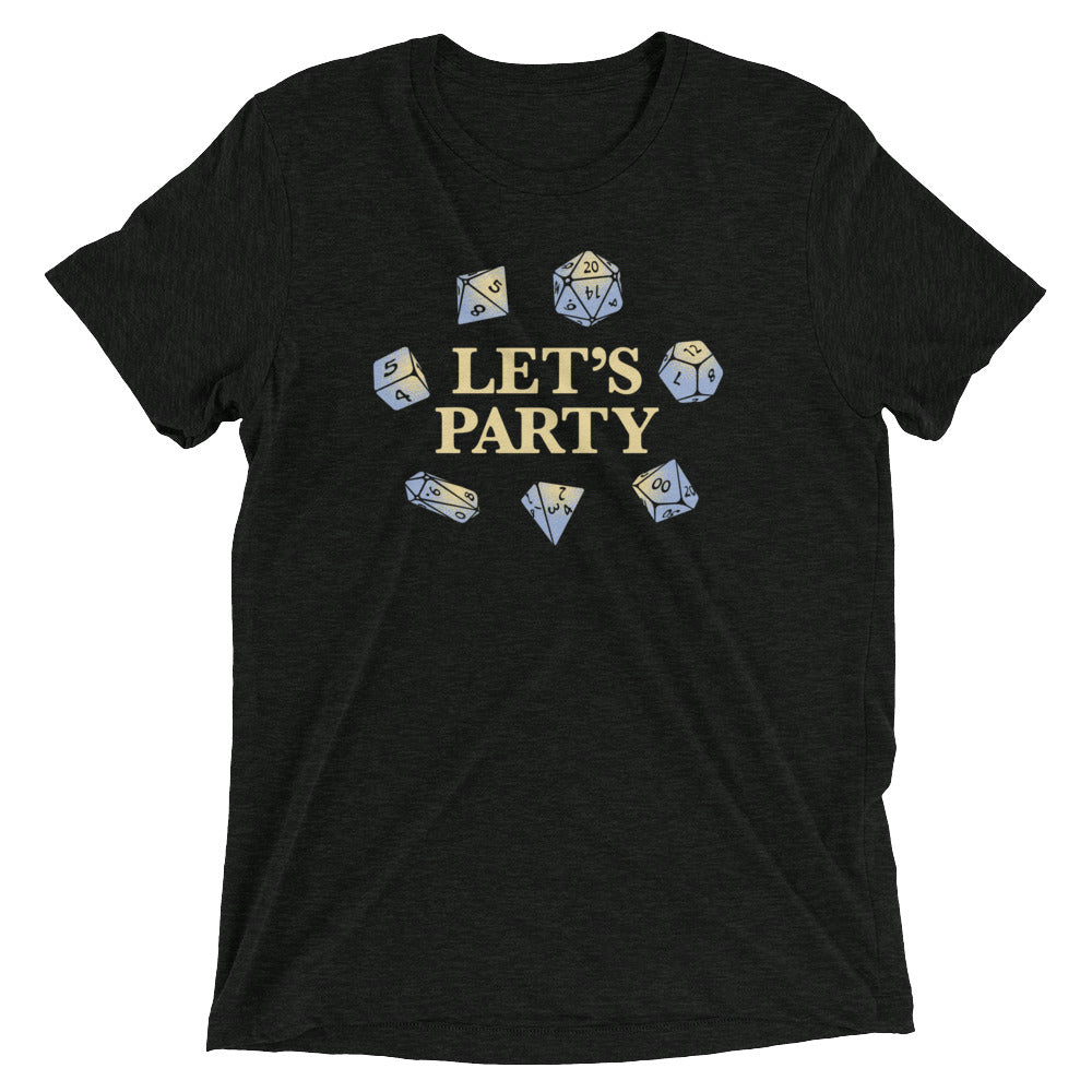 Let's Party Dice Men's Tri-Blend - Adult & Kids T-Shirts, Sweatshirts & Hoodies apparel design preview 1