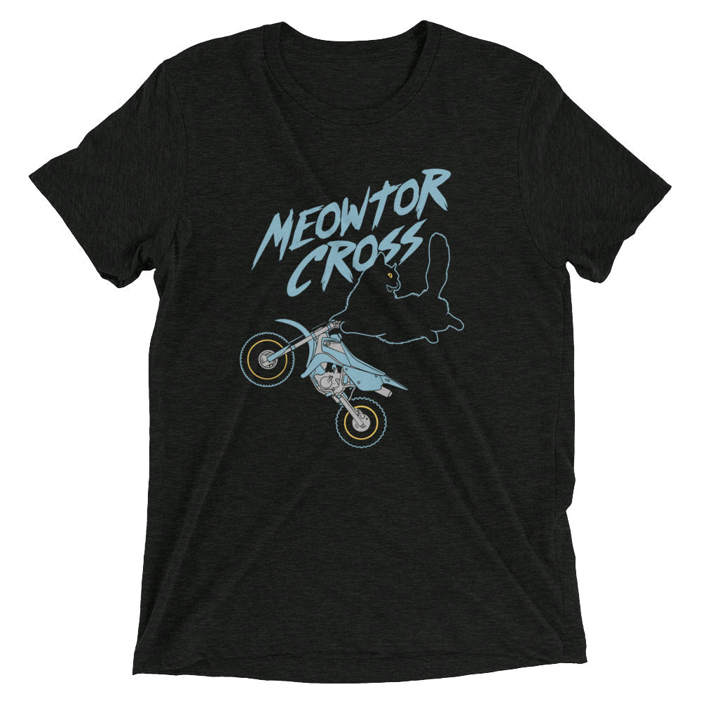 Meowtor Cross Men's Tri-Blend - Adult & Kids T-Shirts, Sweatshirts & Hoodies apparel design preview 1
