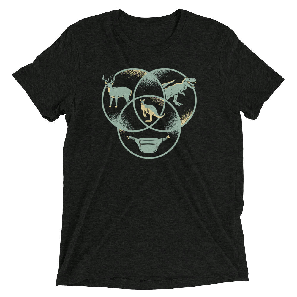 Kangaroo Venn Diagram Men's Tri-Blend - Adult & Kids T-Shirts, Sweatshirts & Hoodies apparel design preview 1