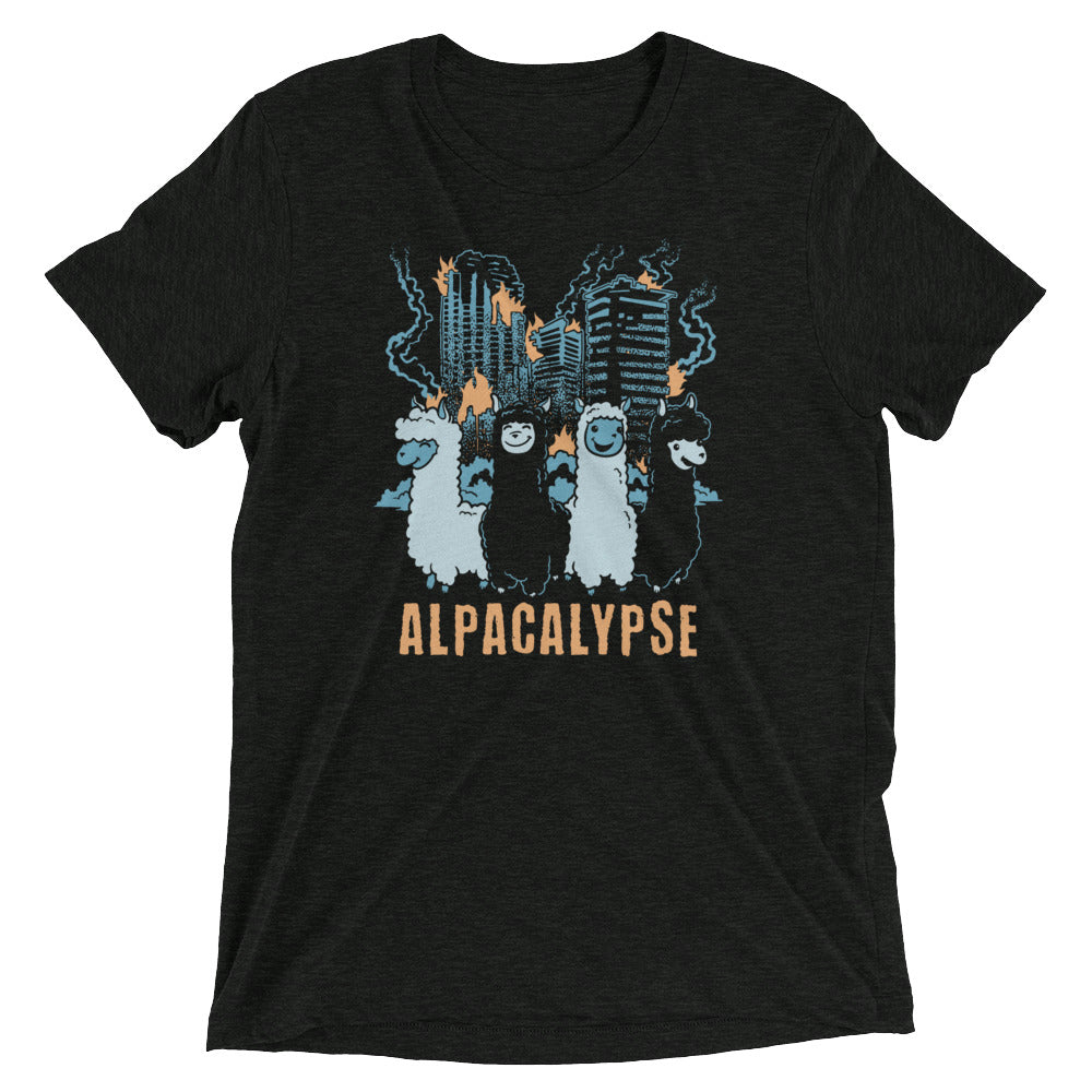 Alpacalypse Men's Tri-Blend - Adult & Kids T-Shirts, Sweatshirts & Hoodies apparel design preview 1