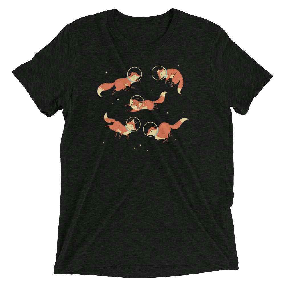 Foxes In Space Men's Tri-Blend - Adult & Kids T-Shirts, Sweatshirts & Hoodies apparel design preview 1