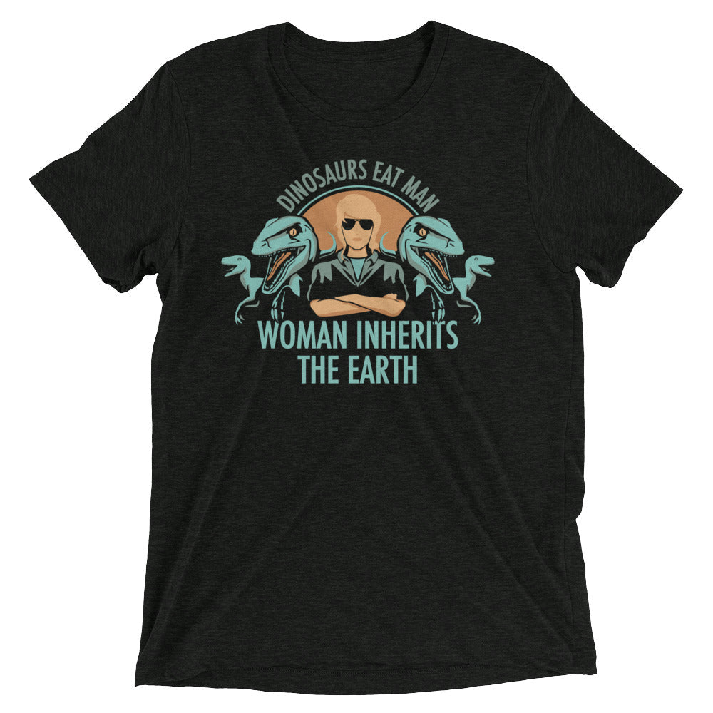 Woman Inherits The Earth Men's Tri-Blend - Adult & Kids T-Shirts, Sweatshirts & Hoodies apparel design preview 1