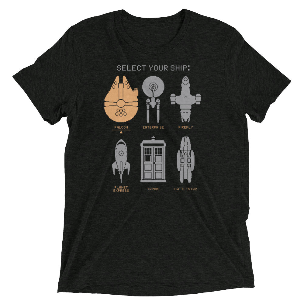 Select Your Ship Men's Tri-Blend - Adult & Kids T-Shirts, Sweatshirts & Hoodies apparel design preview 1
