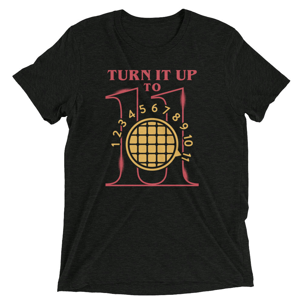 Turn It Up To 11 Men's Tri-Blend - Adult & Kids T-Shirts, Sweatshirts & Hoodies apparel design preview 1