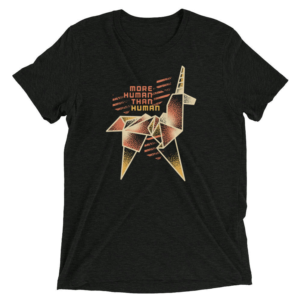 More Human Than Men's Tri-Blend - Adult & Kids T-Shirts, Sweatshirts & Hoodies apparel design preview 1