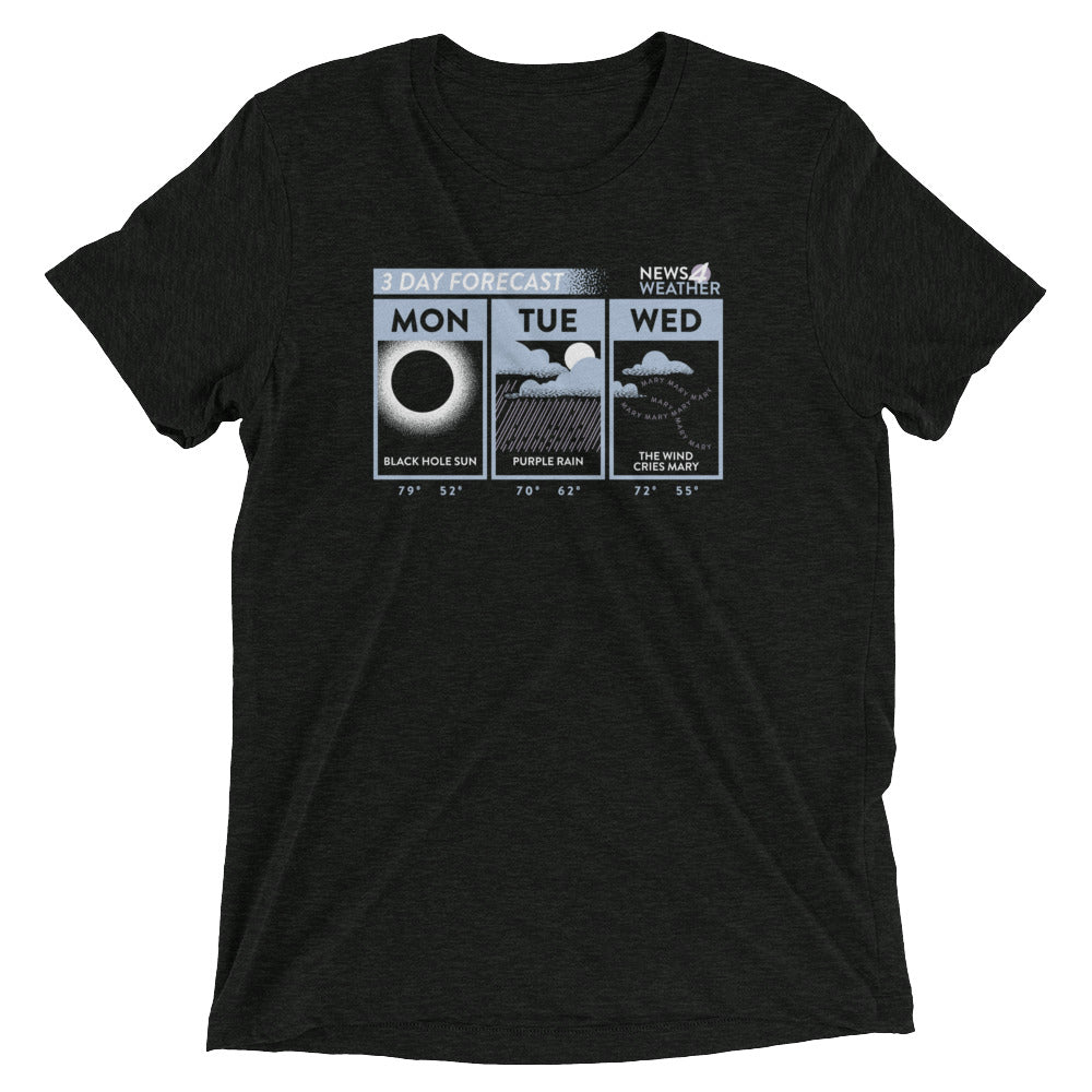 3 Day Forecast Men's Tri-Blend - Adult & Kids T-Shirts, Sweatshirts & Hoodies apparel design preview 1