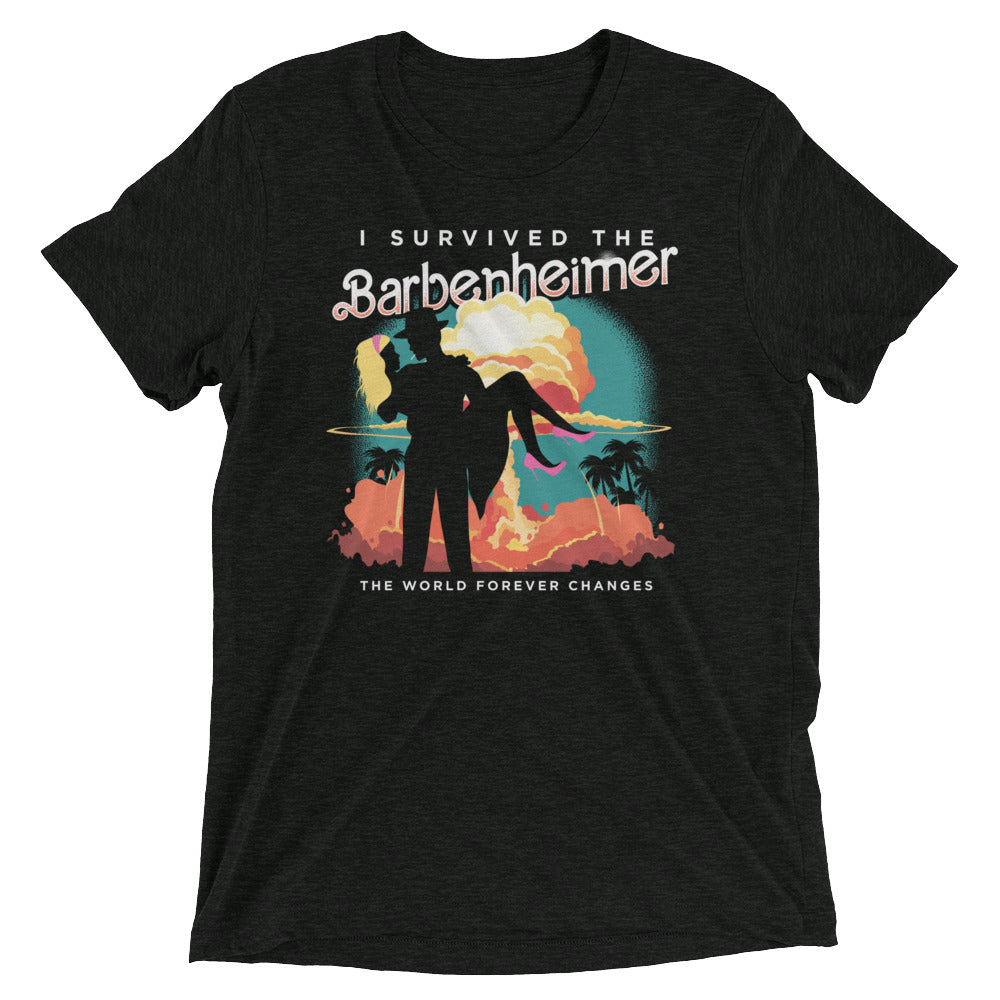 I Survived The Barbenheimer Men's Tri-Blend - Adult & Kids T-Shirts, Sweatshirts & Hoodies apparel design preview 1