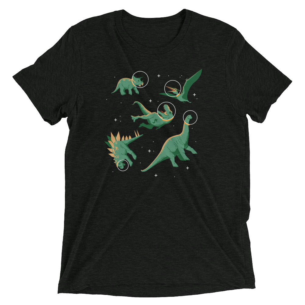 Dinos In Space Men's Tri-Blend - Adult & Kids T-Shirts, Sweatshirts & Hoodies apparel design preview 1
