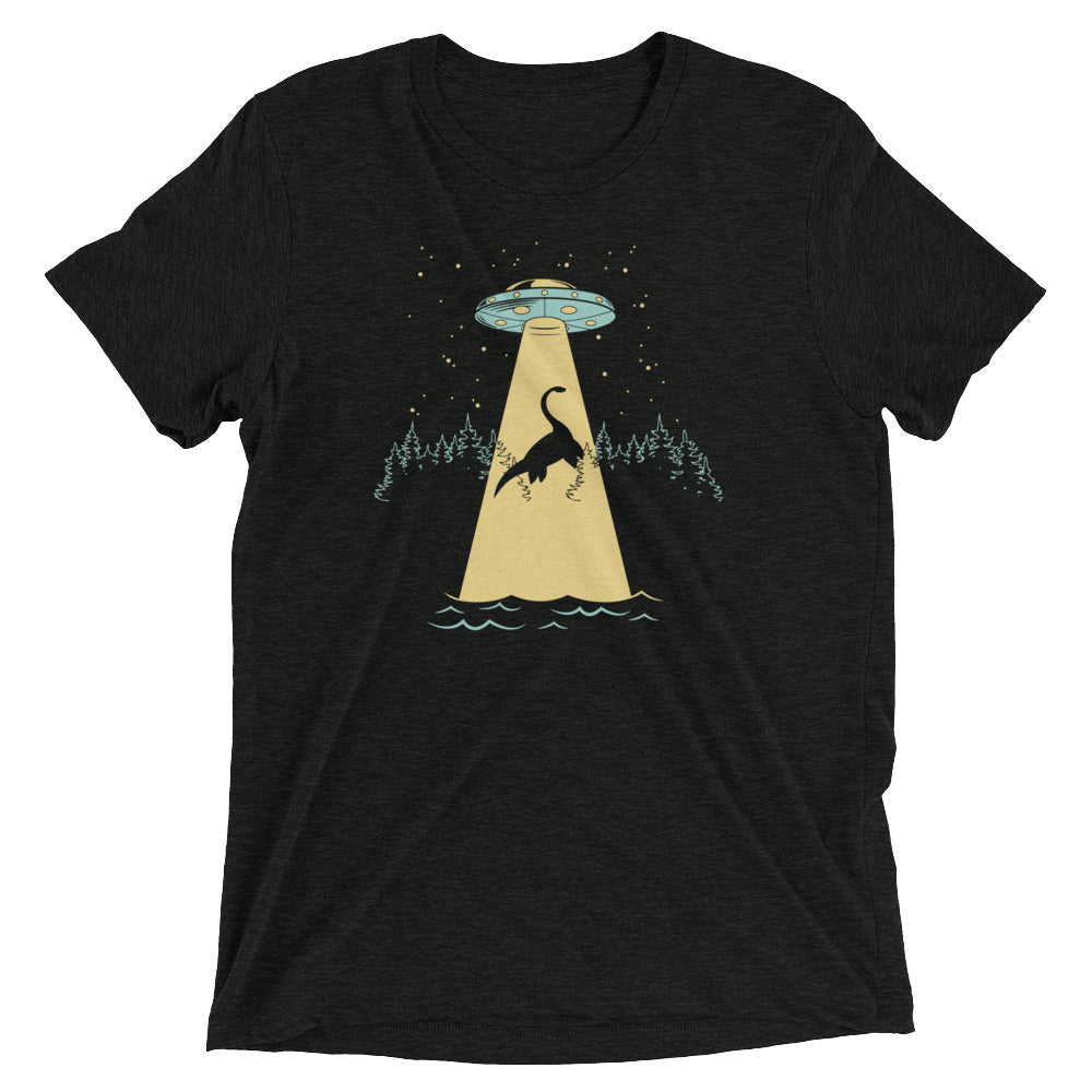 Nessie Abduction Men's Tri-Blend - Adult & Kids T-Shirts, Sweatshirts & Hoodies apparel design preview 1