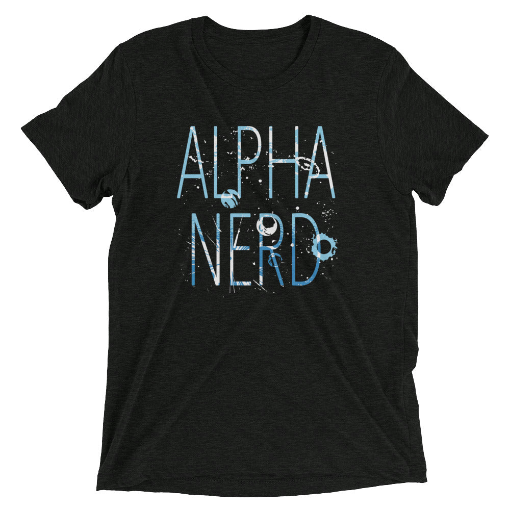 Alpha Nerd Men's Tri-Blend - Adult & Kids T-Shirts, Sweatshirts & Hoodies apparel design preview 1