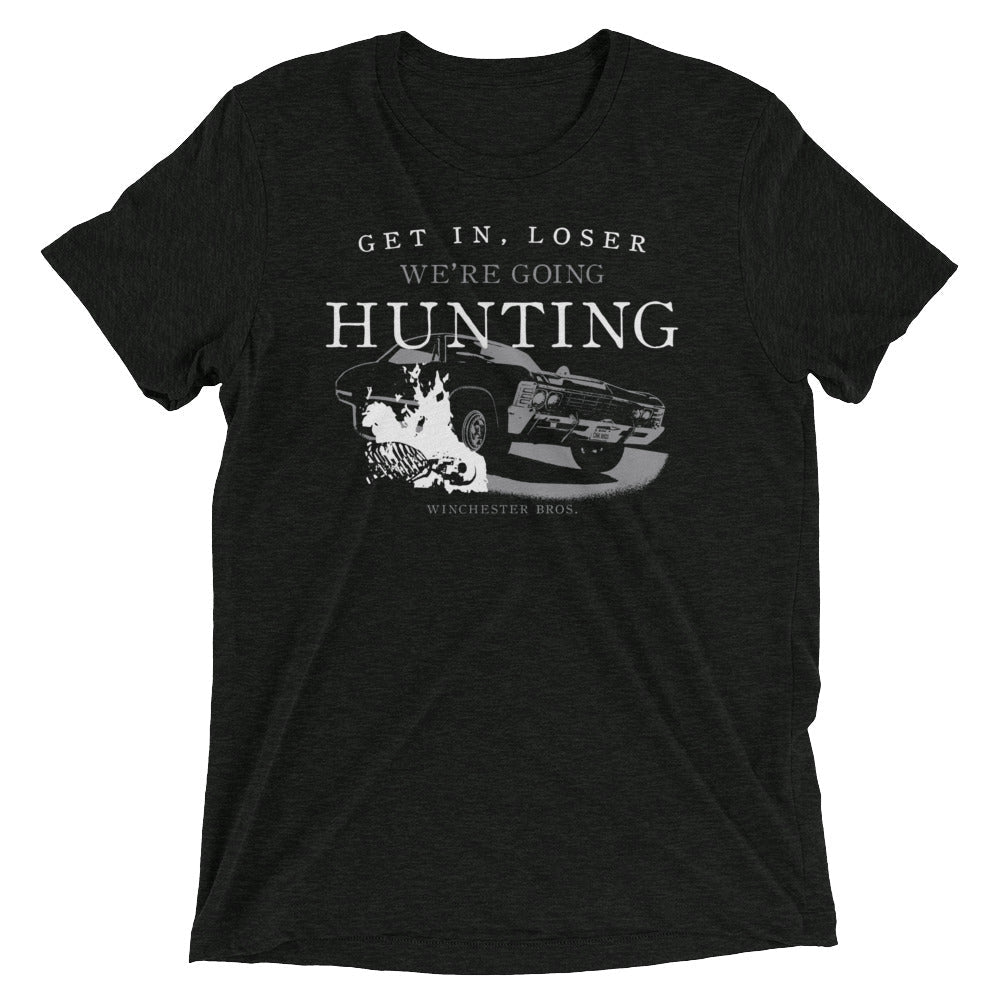 We're Going Hunting Men's Tri-Blend - Adult & Kids T-Shirts, Sweatshirts & Hoodies apparel design preview 1