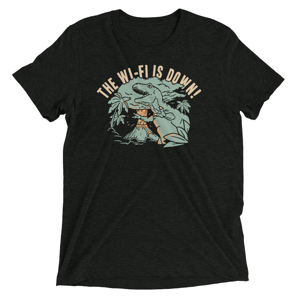 The Wi-Fi Is Down! Men's Tri-Blend - Adult & Kids T-Shirts, Sweatshirts & Hoodies apparel design preview 1