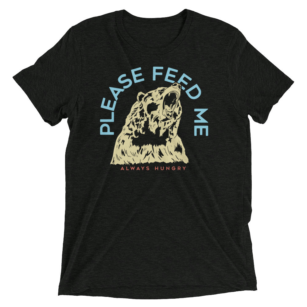 Please Feed Me, Always Hungry Men's Tri-Blend - Adult & Kids T-Shirts, Sweatshirts & Hoodies apparel design preview 1