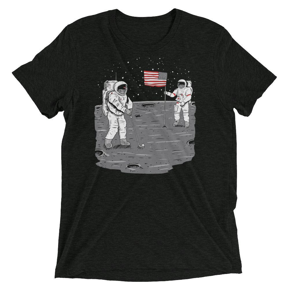 Moon Golf Men's Tri-Blend - Adult & Kids T-Shirts, Sweatshirts & Hoodies apparel design preview 1
